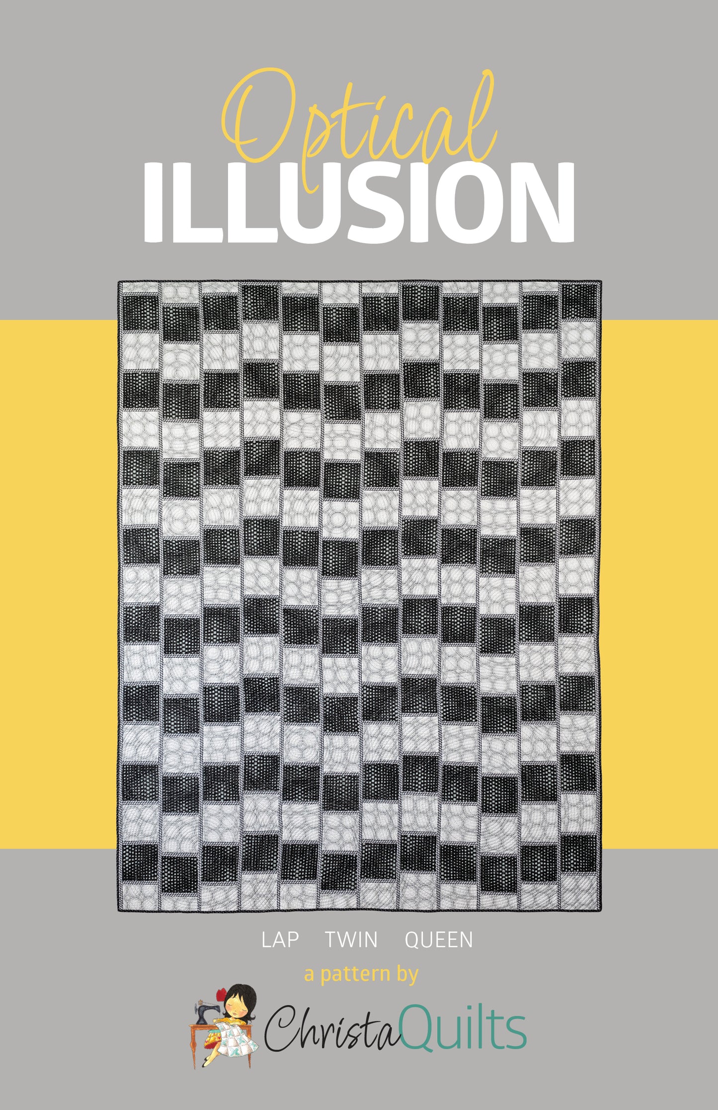 CQ124 Optical Illusion Quilt Pattern Wholesale - Minimum Purchase of 3 per pattern