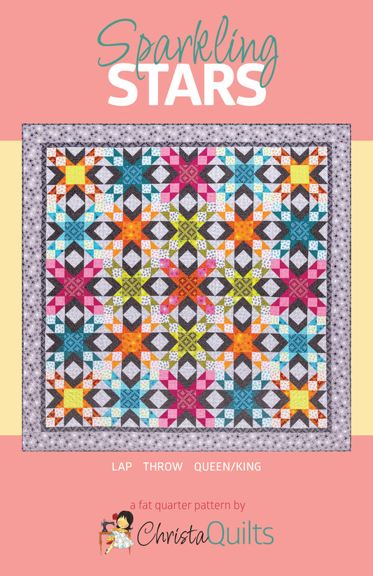 CQ133 Sparkling Stars Quilt Pattern Wholesale - Minimum Purchase of 3 per pattern